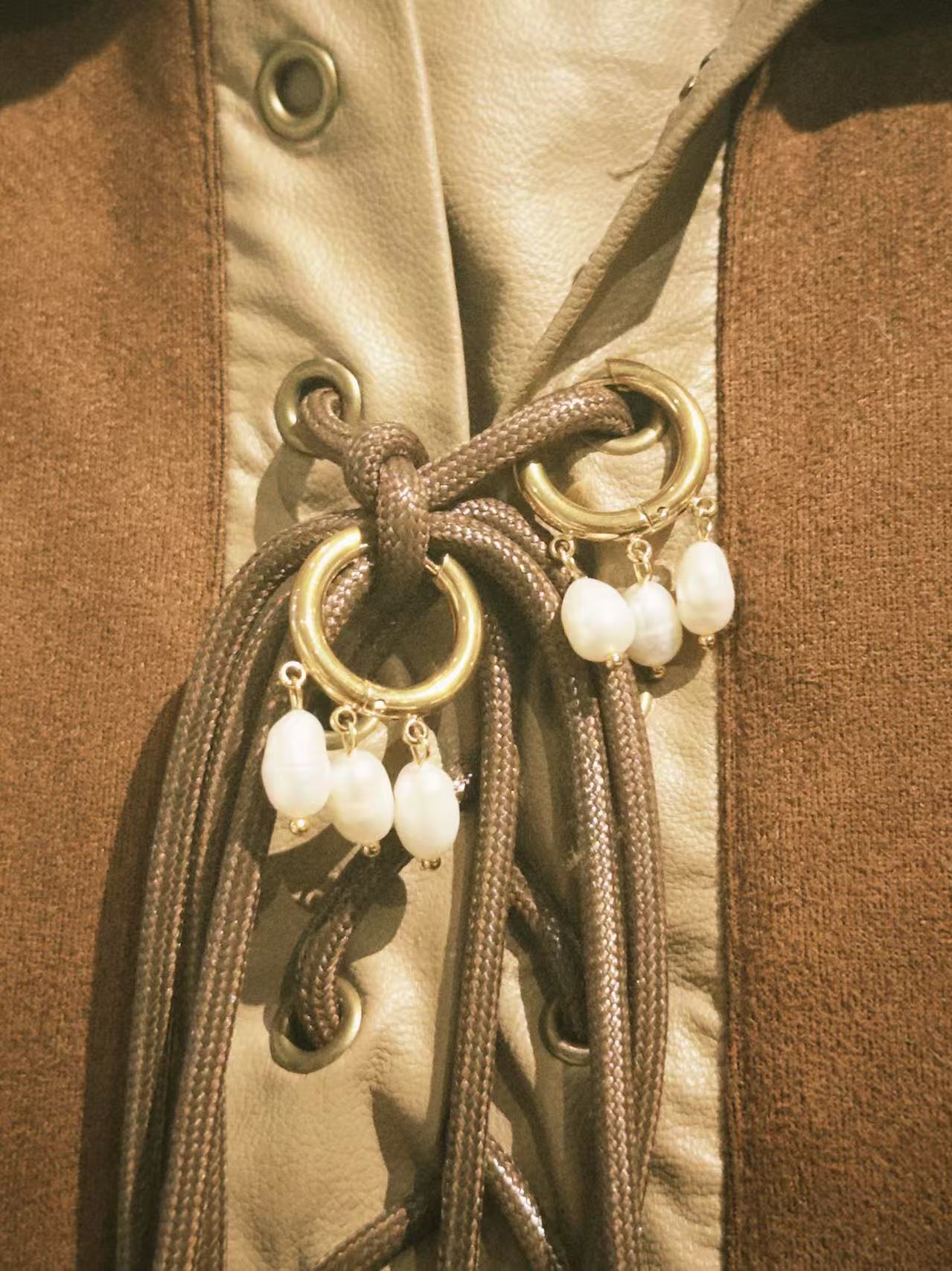 Chic Golden Hoops with Hanging Pearls