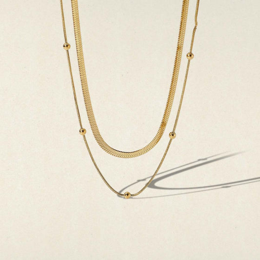 Golden Double - Layered Necklace